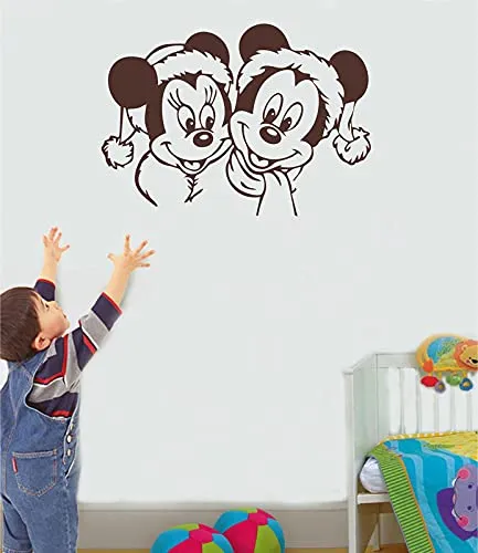 Advait designs - Decorative Micky and Mini Wall Sticker for Home Living Room Bedroom Office KitchenAETC28_HI