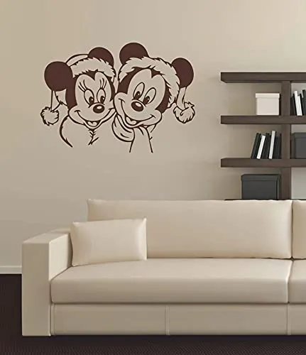 Advait designs - Decorative Micky and Mini Wall Sticker for Home Living Room Bedroom Office KitchenAETC28_HI