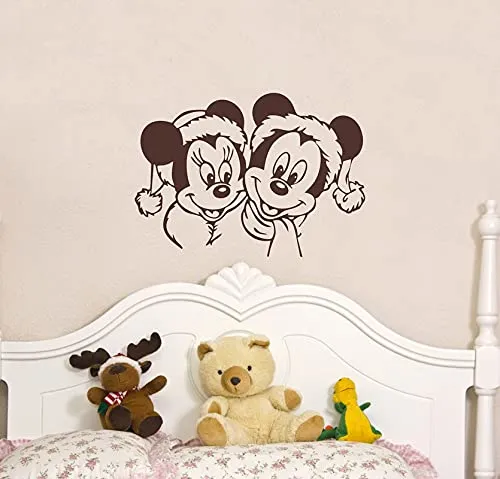 Advait designs - Decorative Micky and Mini Wall Sticker for Home Living Room Bedroom Office KitchenAETC28_HI