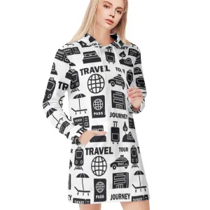 Adventure Awaits Travel Hoodie Dress