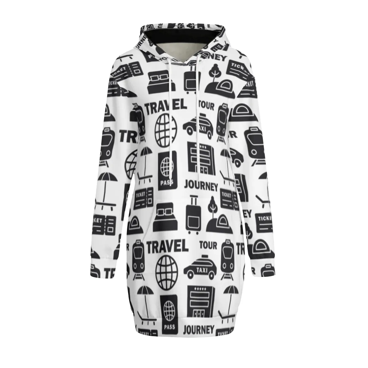 Adventure Awaits Travel Hoodie Dress