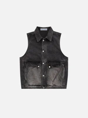 Aelfric Eden Big Pocket Washed Denim Vest