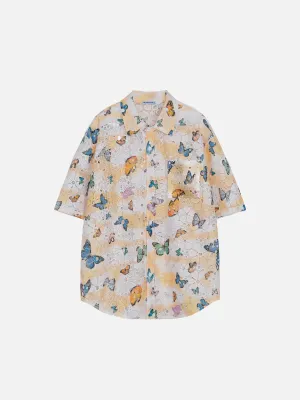 Aelfric Eden Cut-Out Butterfly Short Sleeve Shirt