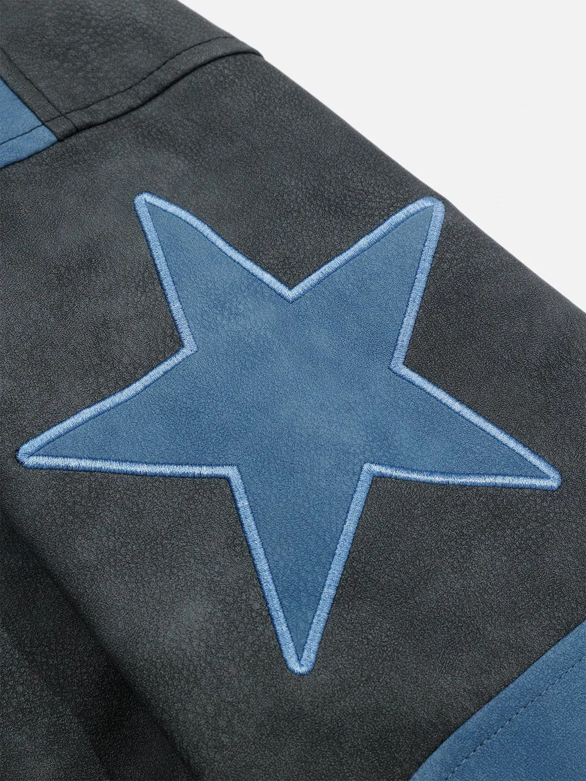 Aelfric Eden Embroidery Star Cropped Racing Jacket