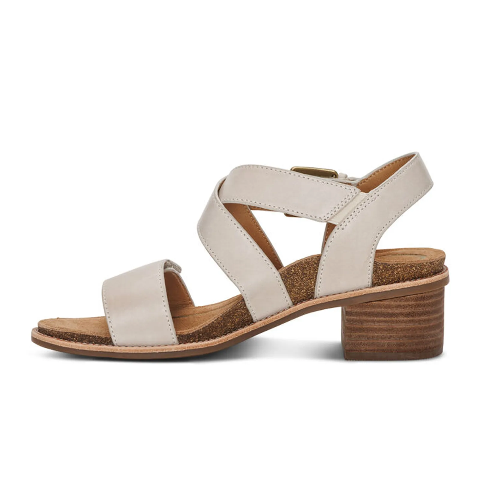 Aetrex Kristin Heeled Sandal (Women) - Ivory