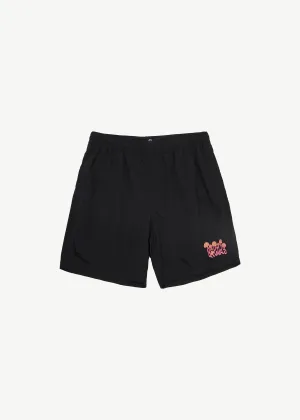 AFENDS Mens Baywatch Intergalactic - Elastic Waist Shorts - Black