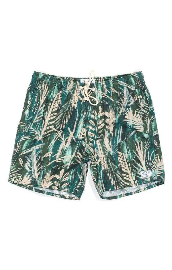 Afends Mens Baywatch - Jungle - Swim Shorts