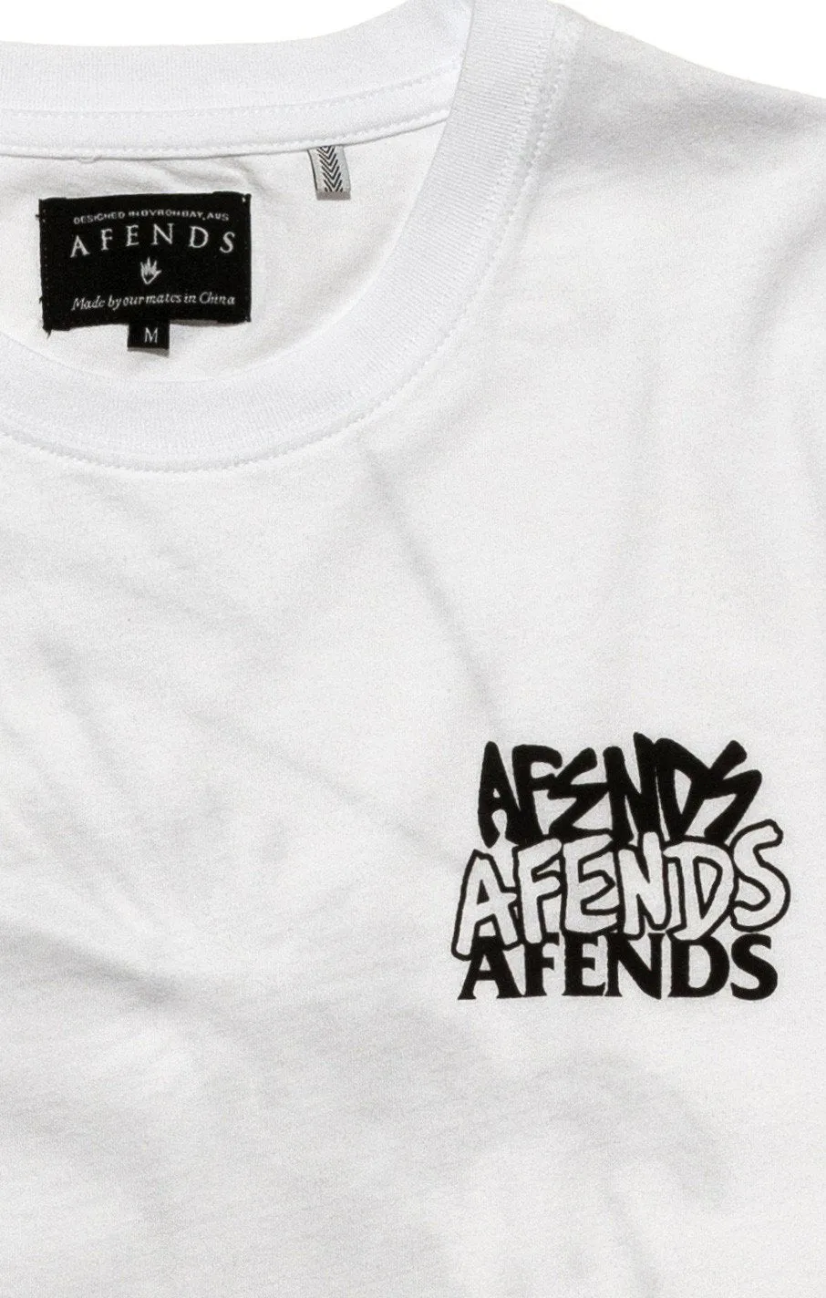 Afends Mens Black Brains - Standard Fit Tee