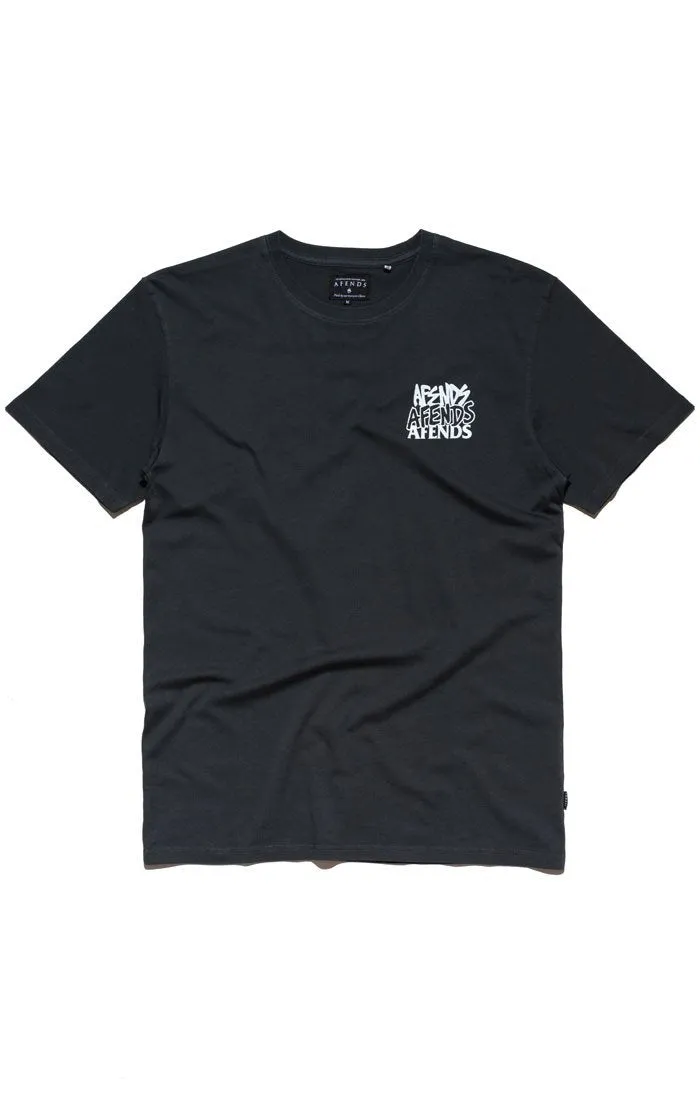 Afends Mens Black Brains - Standard Fit Tee