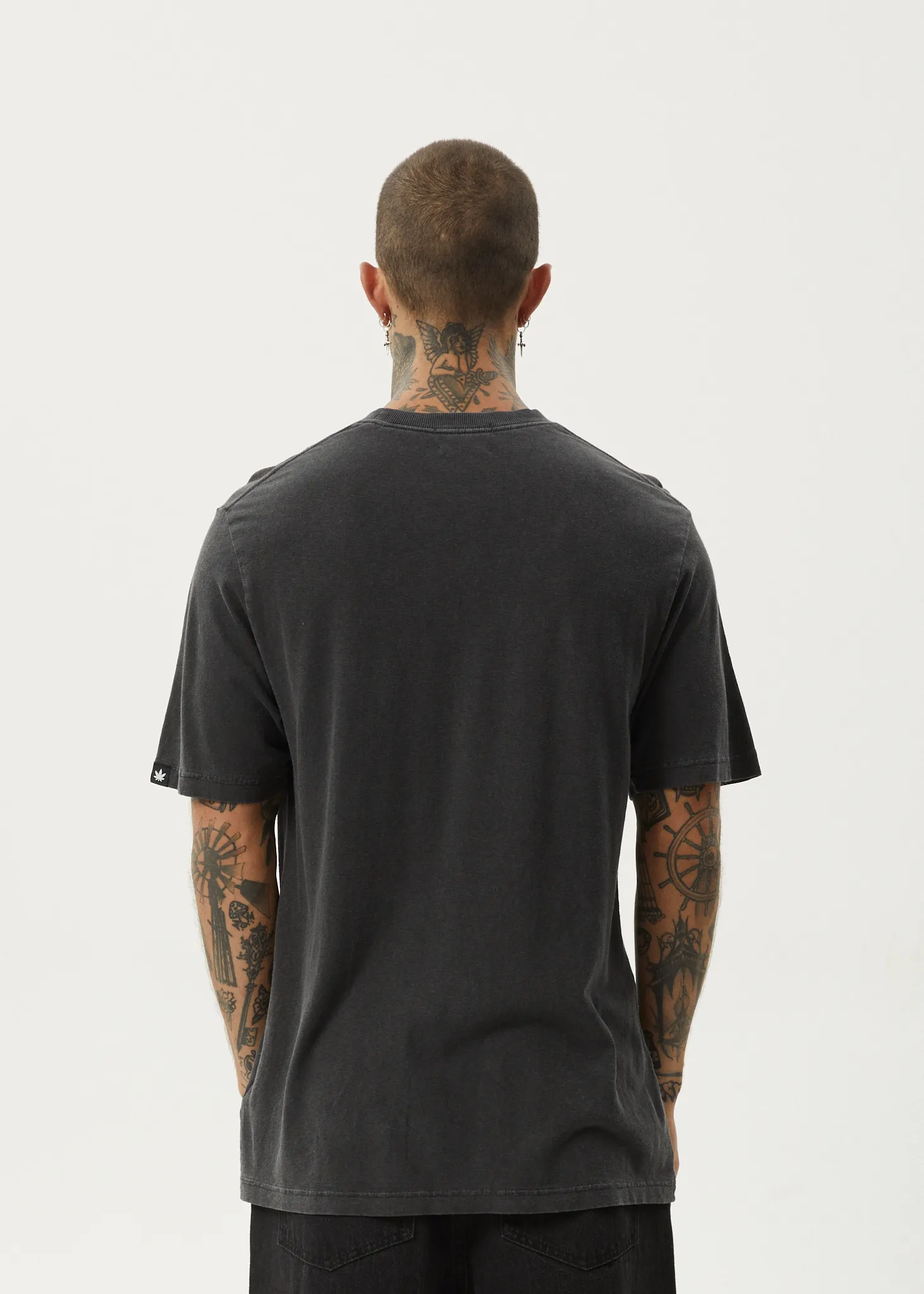 AFENDS Mens Classic - Retro Fit Tee - Stone Black