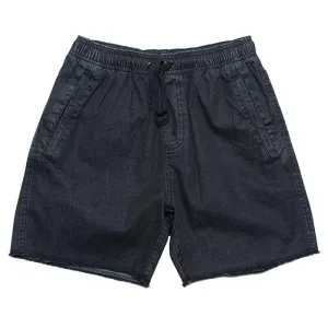 Afends Mens Elastic Denim Short - Faded Black - Denim Elastic Walkshort