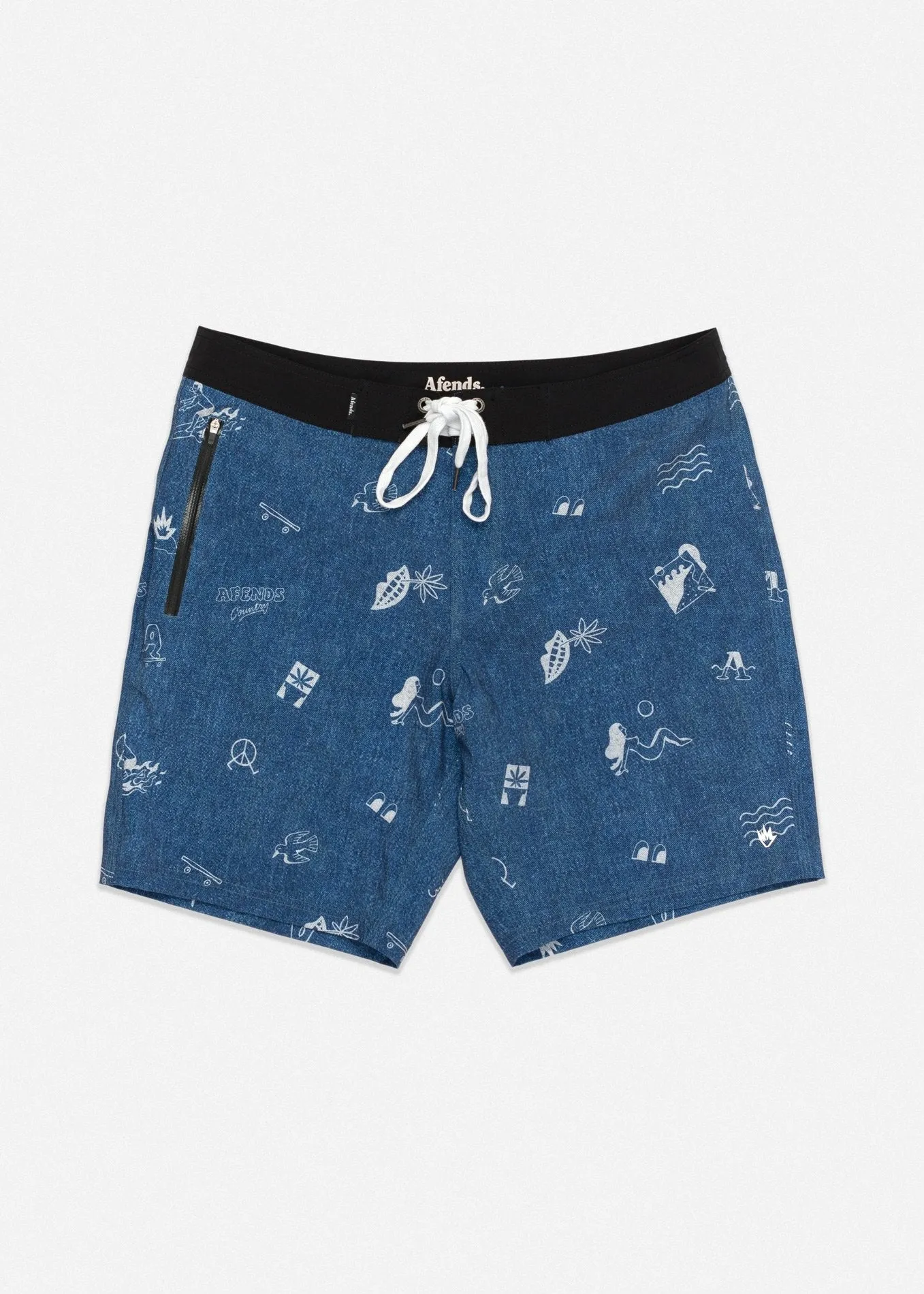 Afends Mens Good Times - Fixed Waist Boardshort