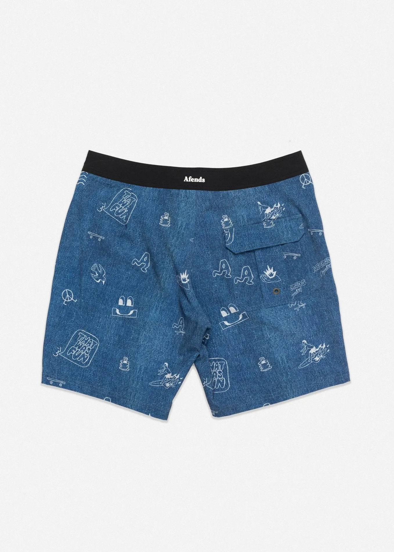 Afends Mens Good Times - Fixed Waist Boardshort