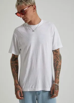 Afends Mens New Order - Hemp Retro Fit Tee - White