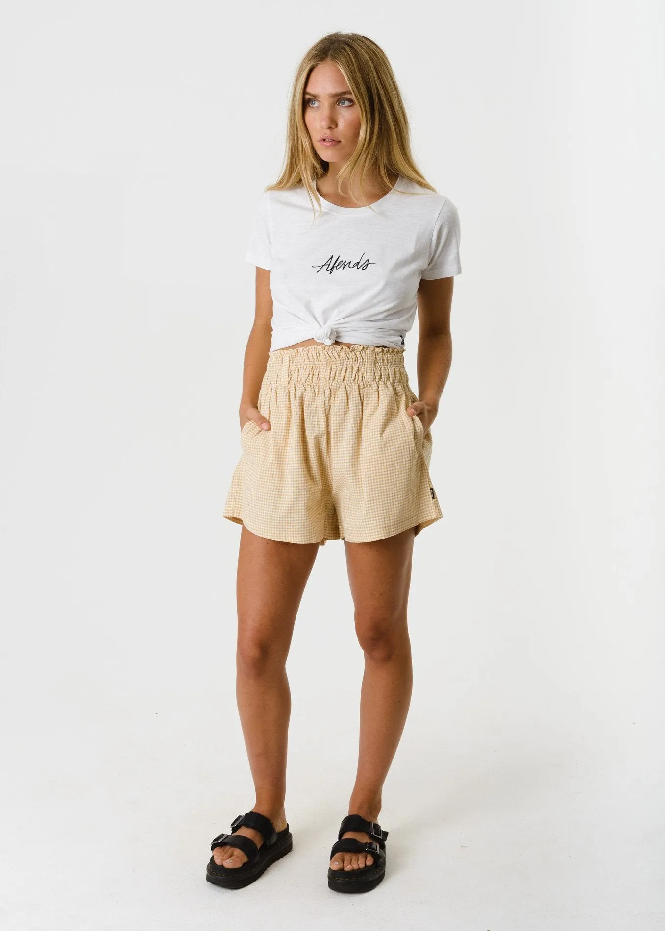 Afends Womens Afends Script - Standard Fit Tee