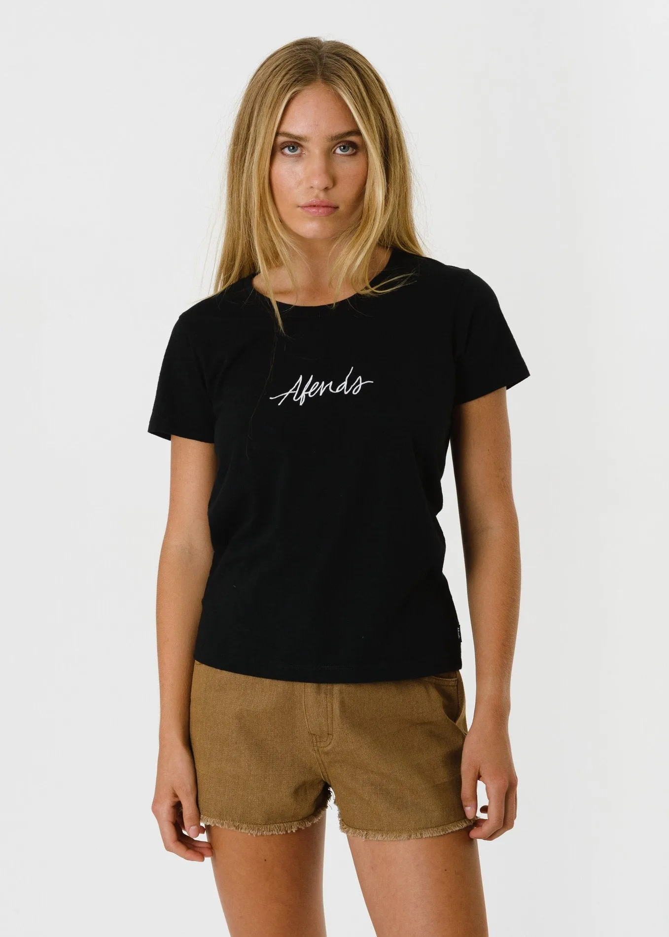 Afends Womens Afends Script - Standard Fit Tee