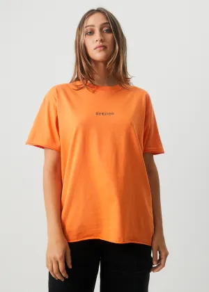 AFENDS Womens Luxury - Oversized T-Shirt - Papaya