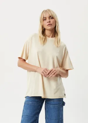 AFENDS Womens Slay - Oversized Tee - Sand