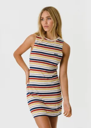 Afends Womens Sporty Stripe - Close Fit Jersey Dress