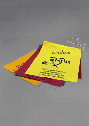 Affirmation Prayer Flags-Peace, Happiness, Courage, Love, Tranquility, Wisdom