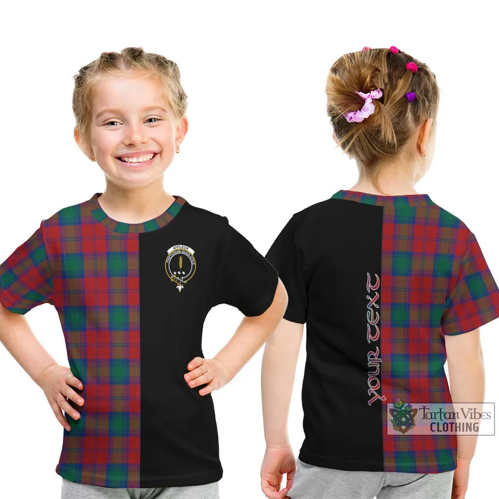 Affleck Tartan Kid T-Shirt with Family Crest and Half Of Me Style