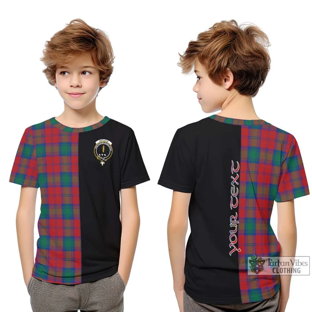 Affleck Tartan Kid T-Shirt with Family Crest and Half Of Me Style