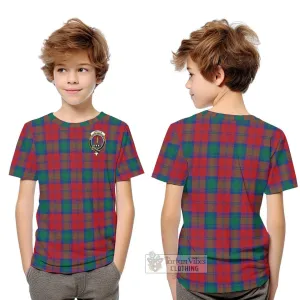 Affleck Tartan Kid T-Shirt with Family Crest