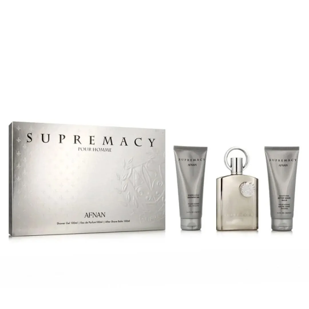 Afnan Supremacy Pour Homme Set EDP 100 ML   Shower Gel 100 ML   After Shave 100 ML (H)