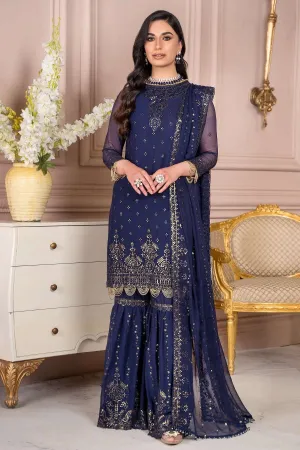 Afreen by Zarif Unstitched 3 Piece Festive Formal Collection'2023-ZA-05-Admiral