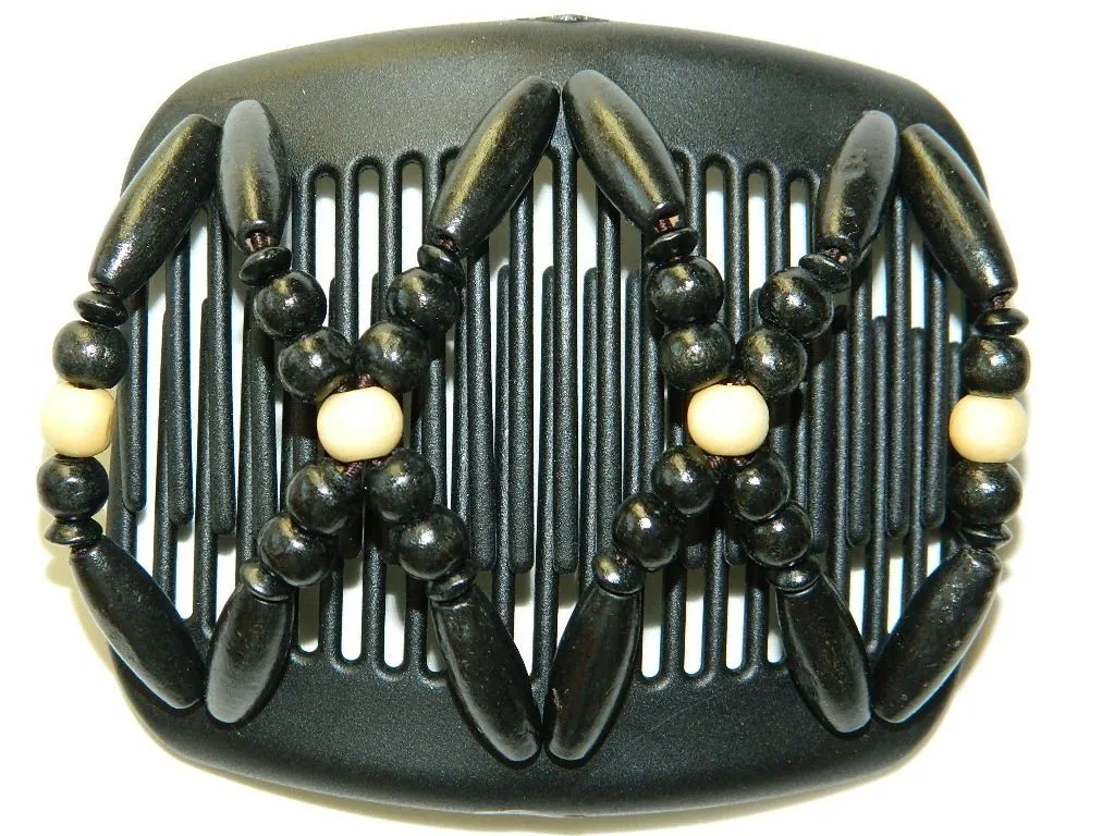 African Butterfly Hair Comb - Beada Black 31