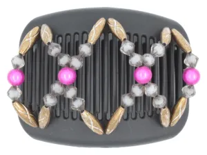 African Butterfly Hair Comb - Dalena Black 118