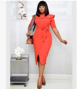 African Fashion Commuter Plus Size One Shoulder Women Dress