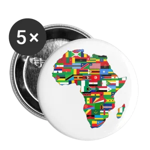 African Flags Buttons large 2.2'' (5-pack)