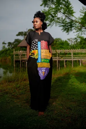 Afro Panther Africa Piece - Abaya