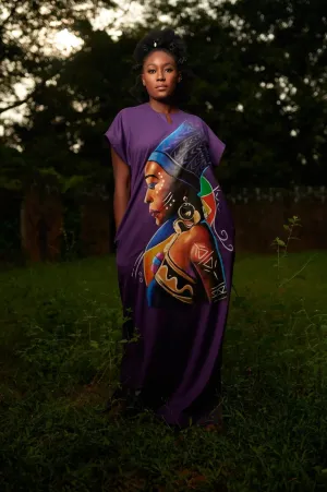 Afro Panther Queen Piece - Abaya