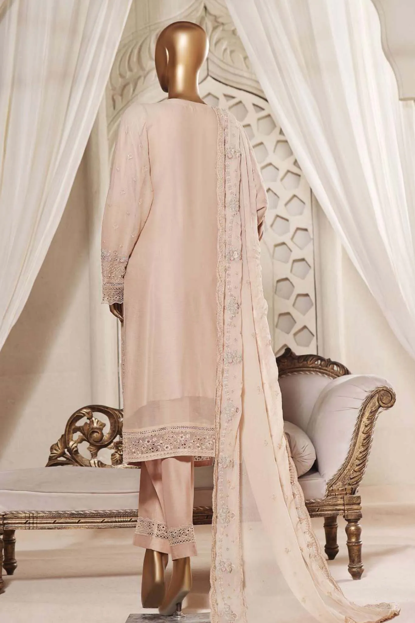 Afsaany by Sada Bahar Stitched 3 Piece Chiffon Vol-02 Collection'2024-CR-03-Fawn