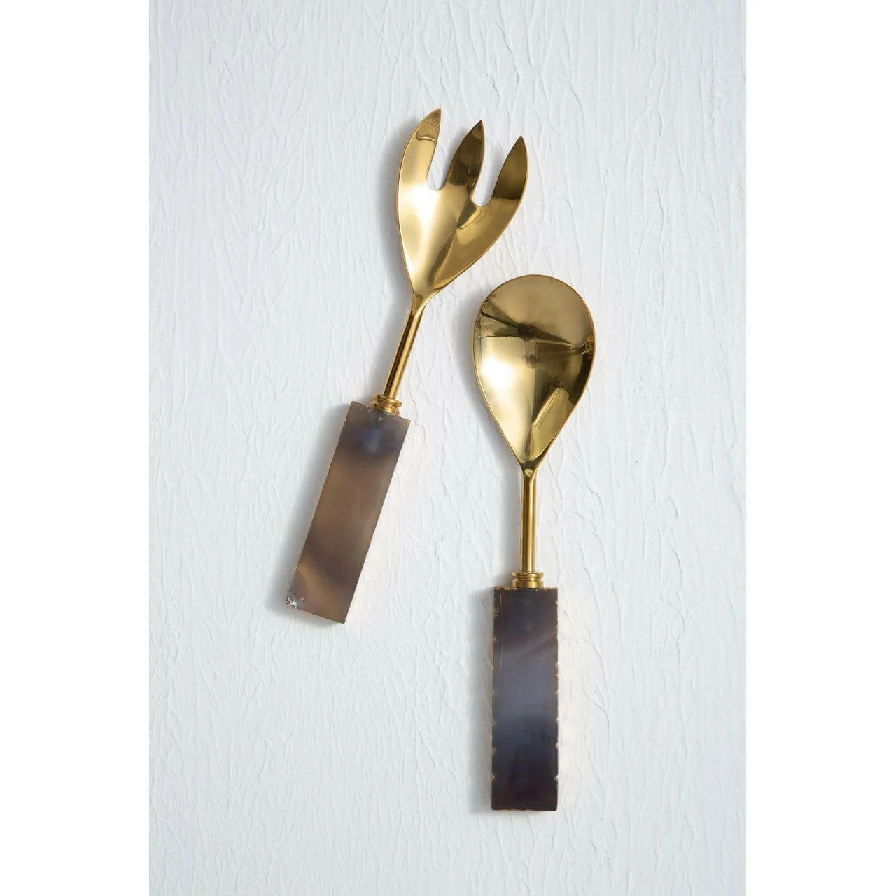 Agata Grey / Gold Serving Set