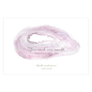 Agate Allure Personalized Paper Place Mat Dark Pink