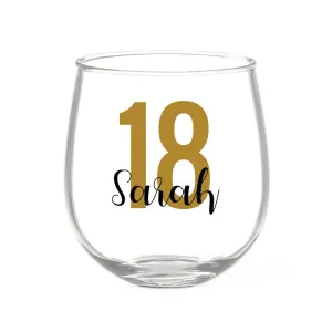 Age Stemless Wine Glass