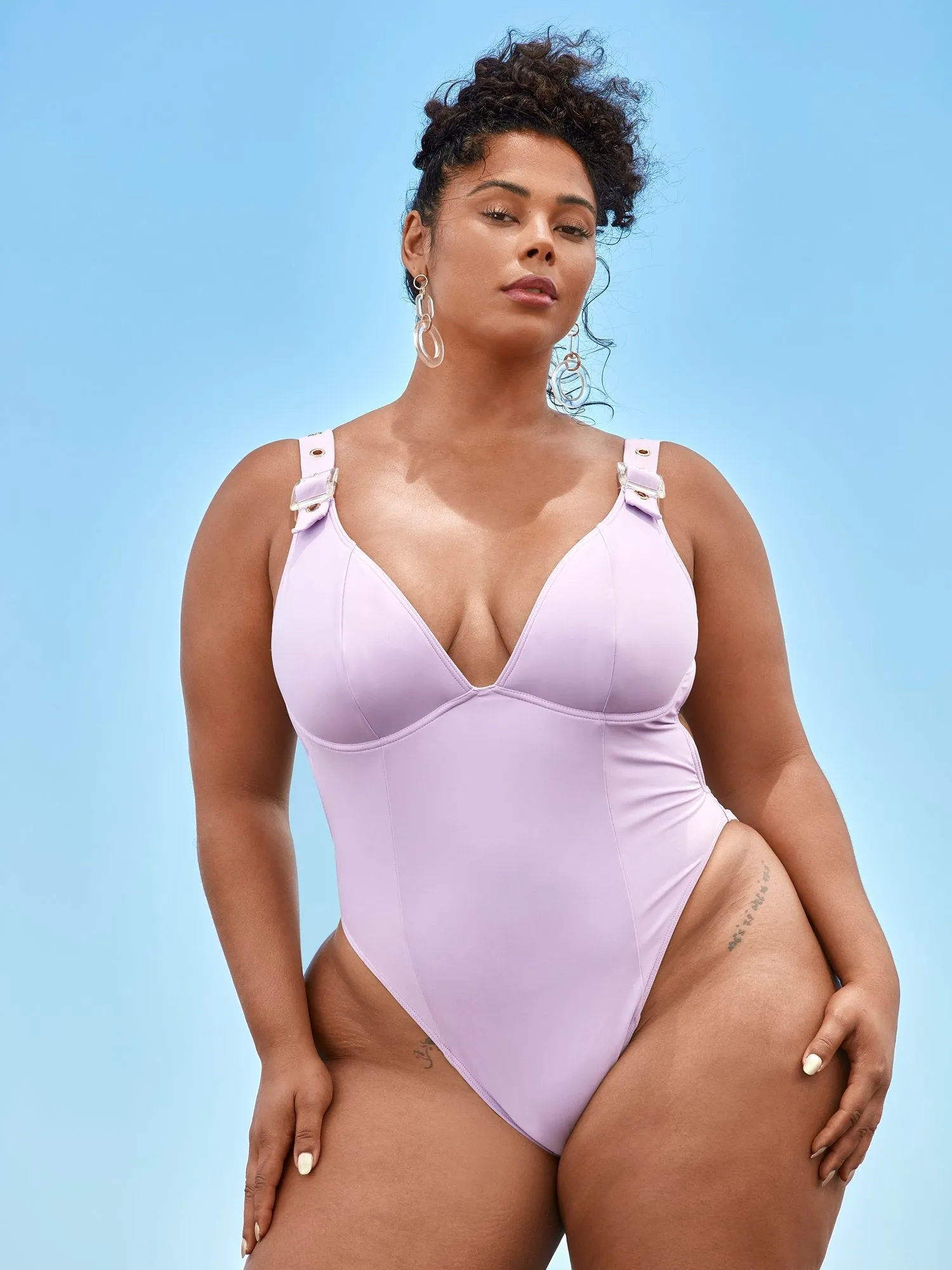 'Agent Violet' One-Piece Swimsuit - Tabria Majors X FTF