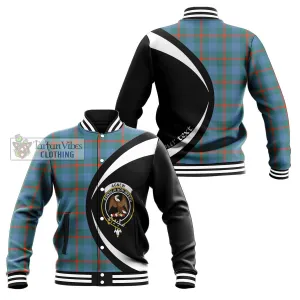 Agnew Ancient Tartan Baseball Jacket with Family Crest Circle Style