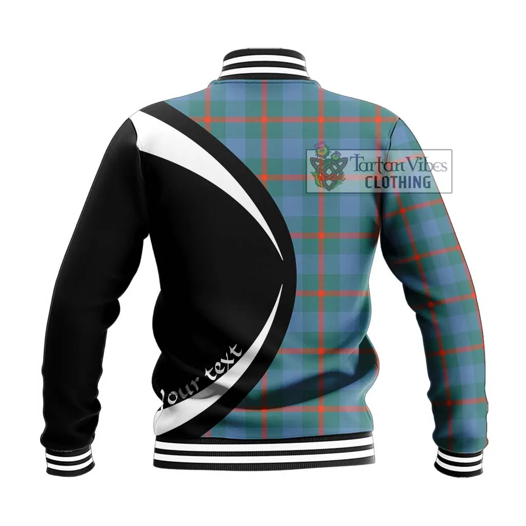 Agnew Ancient Tartan Baseball Jacket with Family Crest Circle Style