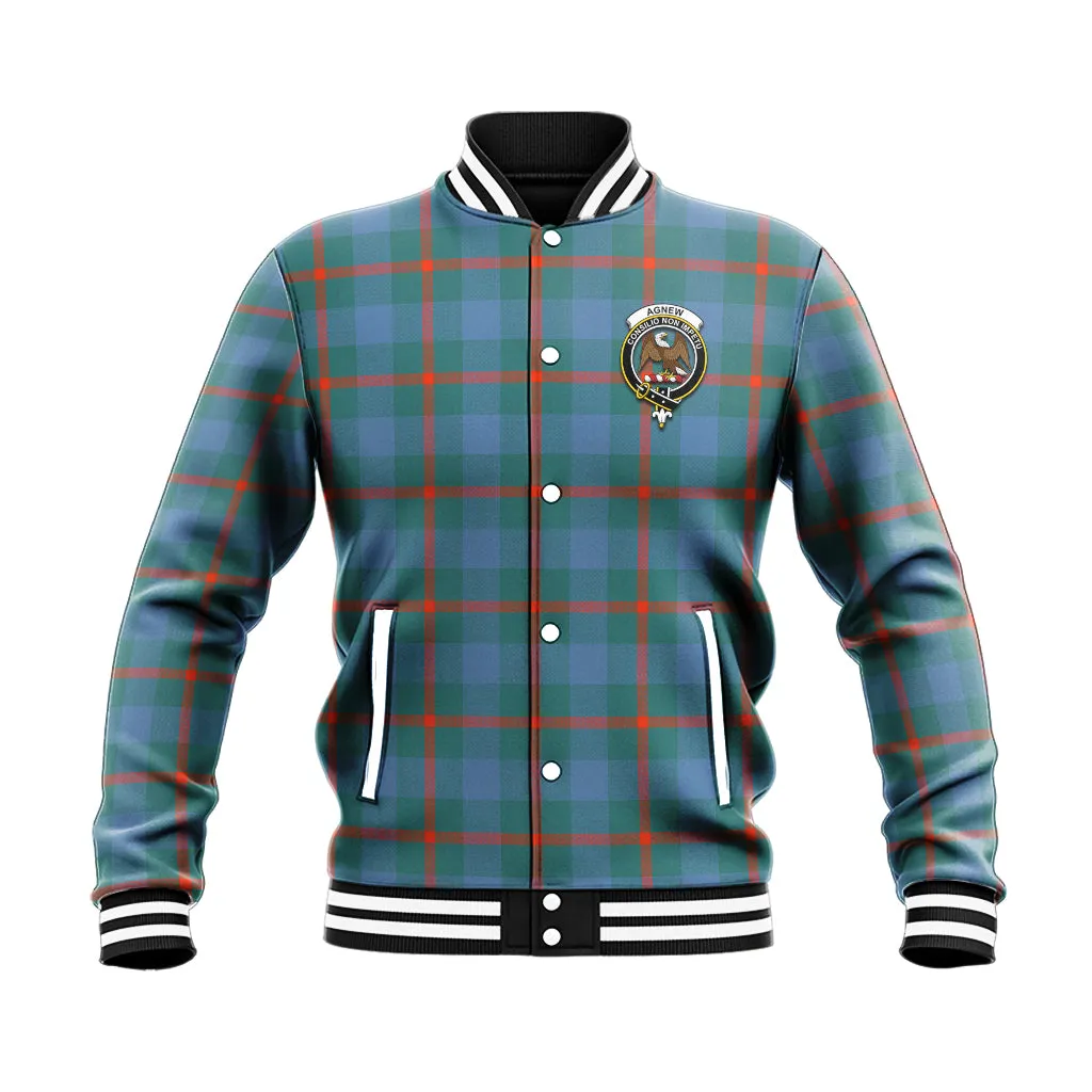 Agnew Ancient Tartan Baseball Jacket with Family Crest