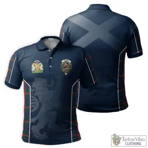 Agnew Tartan Men's Polo Shirt with Family Crest and Lion Rampant Vibes Sport Style