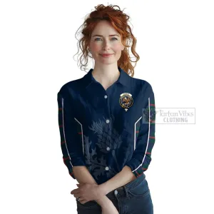 Agnew Tartan Women's Casual Shirt with Family Crest and Scottish Thistle Vibes Sport Style