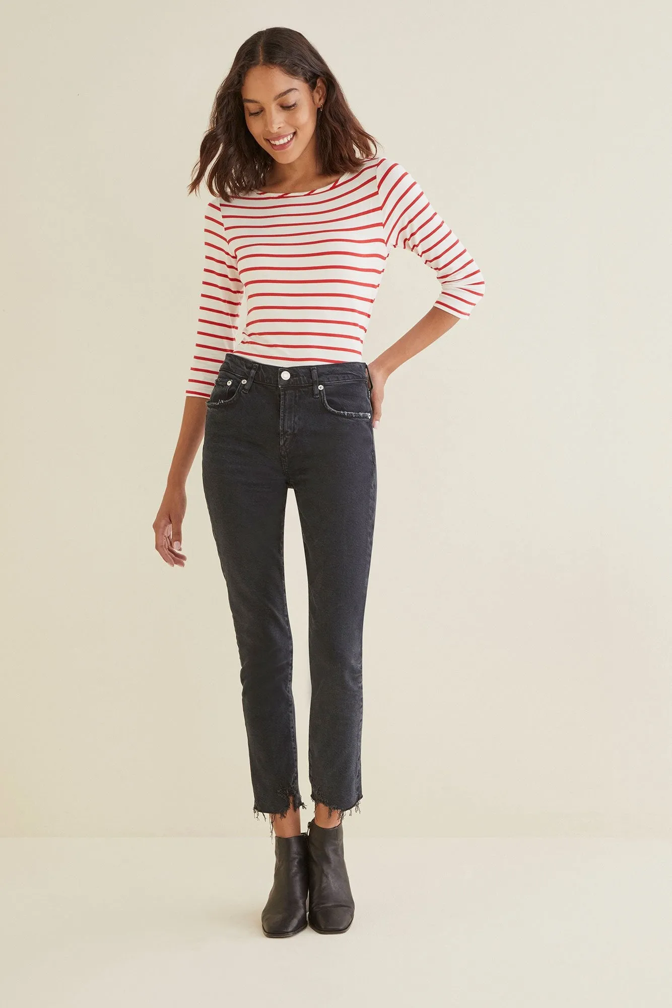 AGOLDE Toni Mid Rise Straight Jean