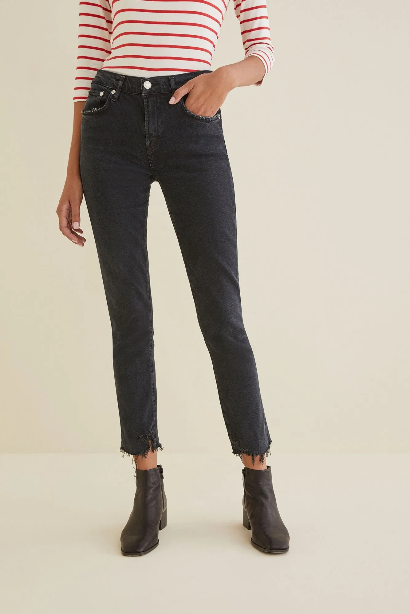 AGOLDE Toni Mid Rise Straight Jean