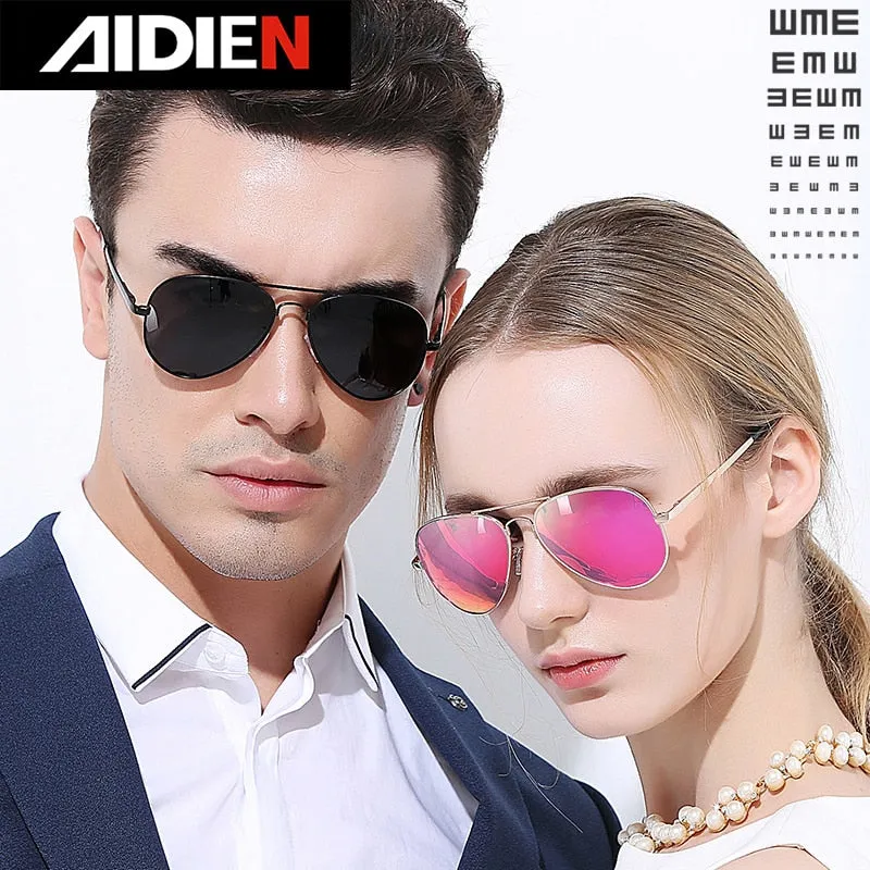 Aidien Unisex Full Rim Alloy Oval Myopic Reading Glasses Sunglasses 6606