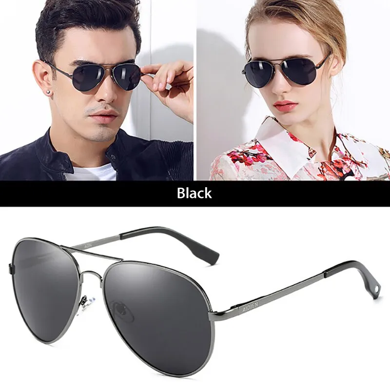 Aidien Unisex Full Rim Alloy Oval Myopic Reading Glasses Sunglasses 6606