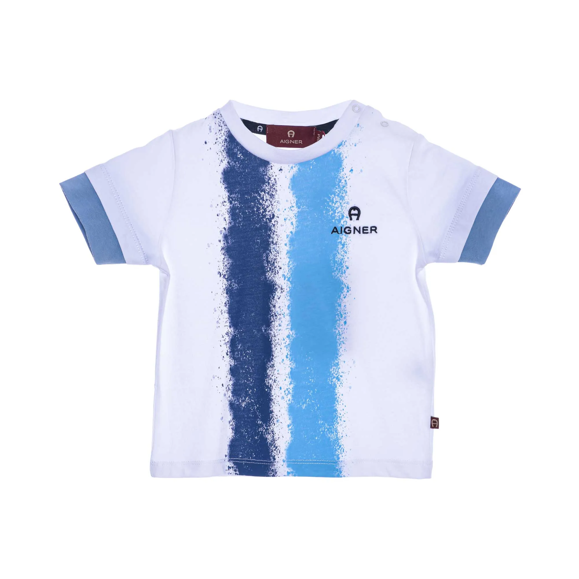 Aigner Kids Baby Boy's Blue Cotton Logo T-Shirt and Short Set